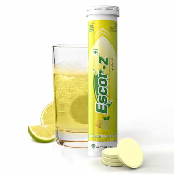 Escor-Z Effervescent Tablets Lime And Lemon Flavor - 20 Tablets