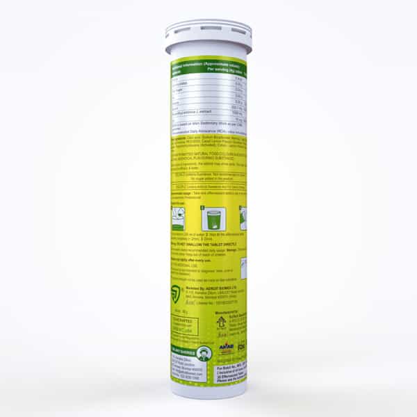 Escor-Z Effervescent Tablets Lime And Lemon Flavor - 20 Tablets