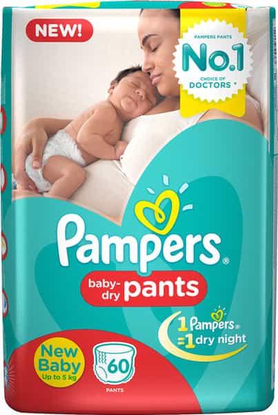 Pampers New Born Baby Pants Diaper - 60'S
