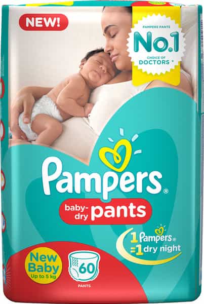 Pampers New Born Baby Pants Diaper - 60'S