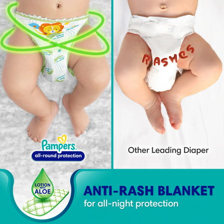 Pampers Complete Skin Comfort Pant Small Size Anti -Rash Blanket Lotion With Aloe & Vit E 86 No'S