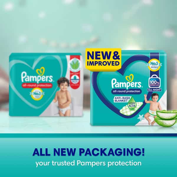 Pampers Complete Skin Comfort Pant Small Size Anti -Rash Blanket Lotion With Aloe & Vit E 86 No's