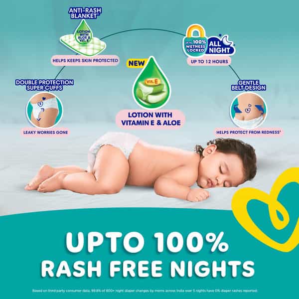 Pampers All Round Protection Pants Large (64 Count) Lotion With Aloe Vera
