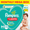 Pampers New Monthly Box Pack Diapers Pants Medium 152 Count