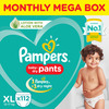 Pampers New X-Large Size Diapers Pants 112 Count