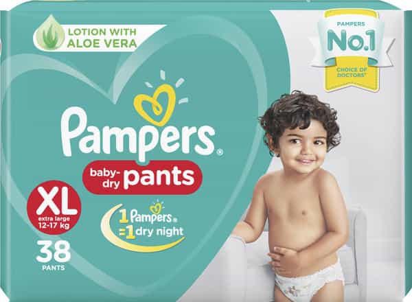 Pampers New X-Large Size Diapers Pants 38 Count