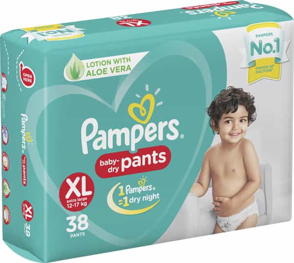 Pampers New X-Large Size Diapers Pants 38 Count