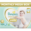 Pampers Premium Care Medium Size Pants Diapers Monthly Box 108 Count