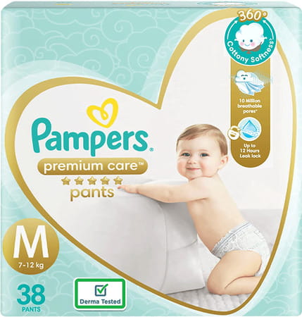 Pampers Premium Care Pants Diapers Medium 38 Count