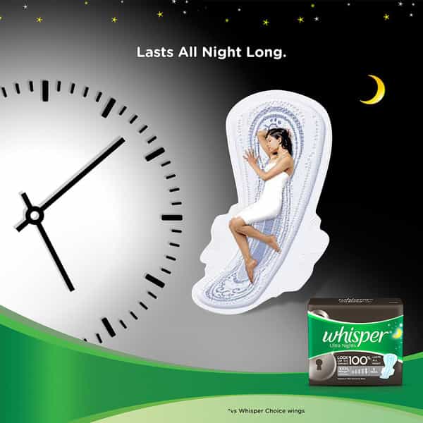 Whisper Ultra Nights Size Wing Xxl Sanitary Pads Packet Of 5