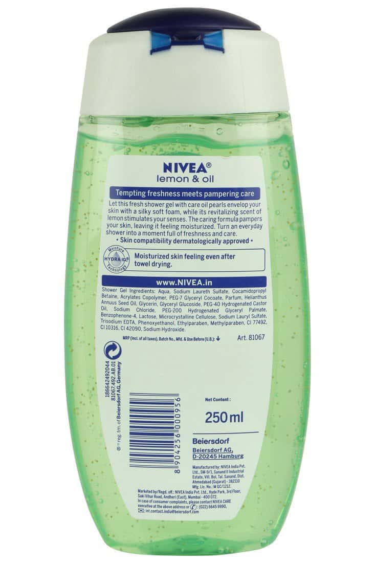 Buy Nivea Bath Care Lemon And Oil Shower Gel Bottle Of 250 Ml Online at