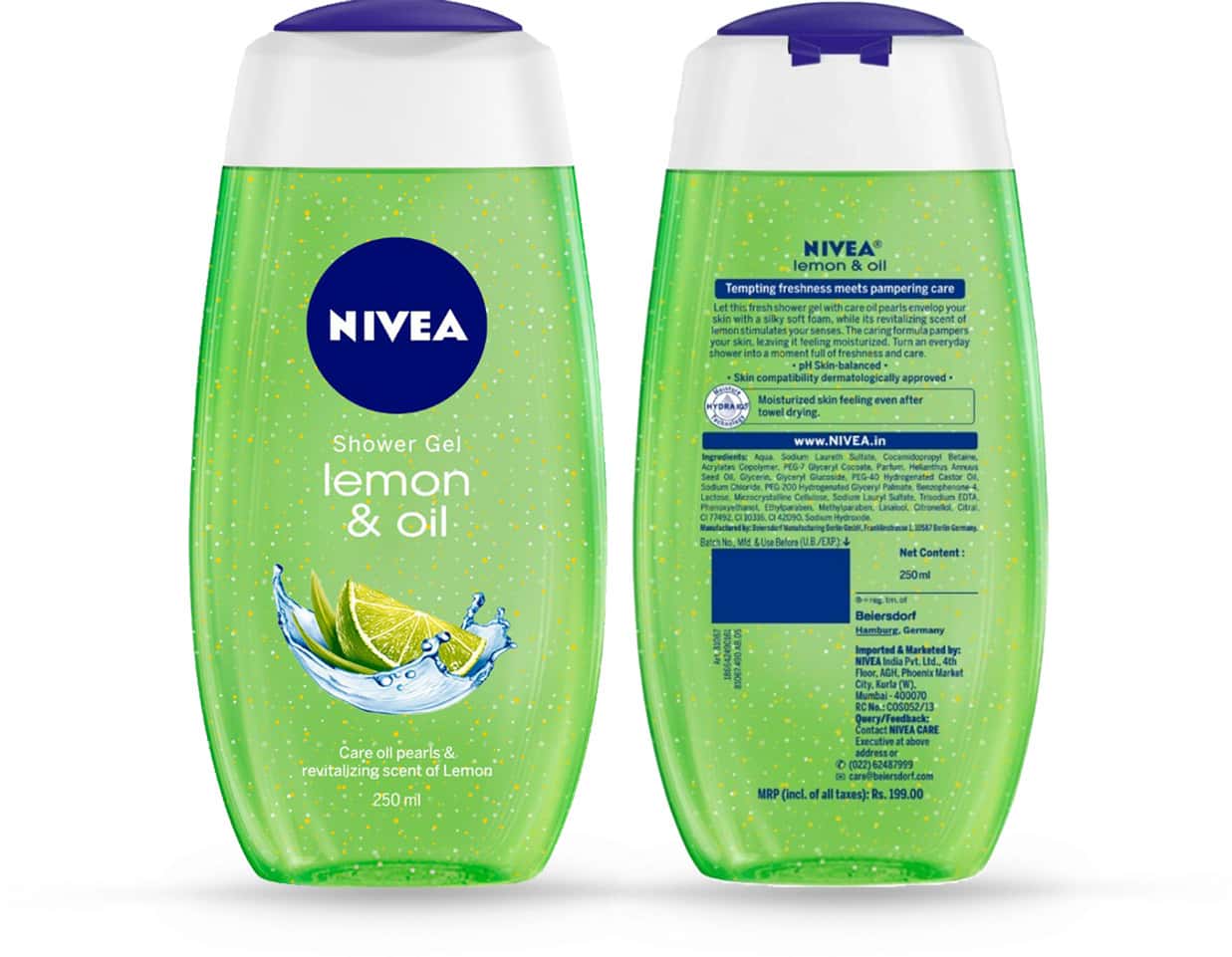 Buy NIVEA BATH CARE LEMON AND OIL SHOWER GEL BOTTLE OF 250 ML Online
