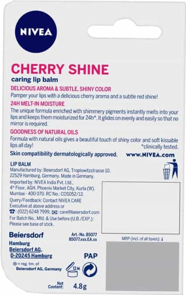 Nivea Lip Care Fruity Shine Cherry 4.8G