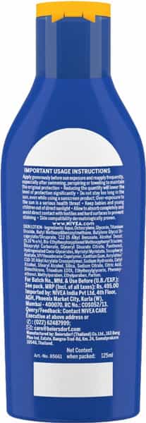 Nivea Moisturising Sun Lotion Spf-50 125Ml