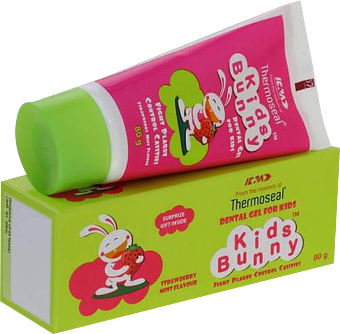 ICPA KIDS BUNNY STRAWBERRY & MINT FLAVOUR DENTAL GEL FOR KIDS 80 GM