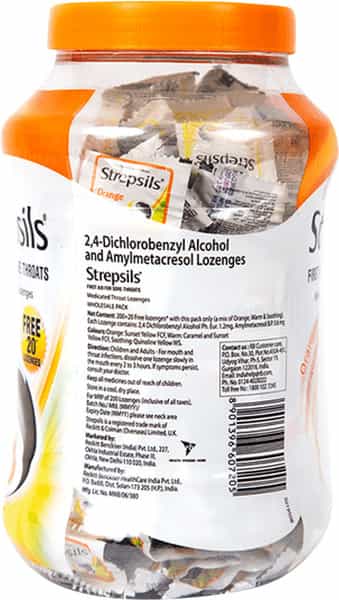 Strepsils Orange Warm Soothing Lozen 100'S