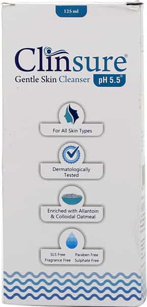 Clinsure Gentle Skin Cleanser Ph 5.5 Bottle Of 125 Ml