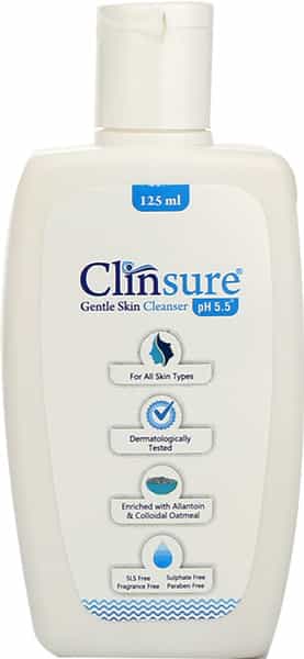 Clinsure Gentle Skin Cleanser Ph 5.5 Bottle Of 125 Ml