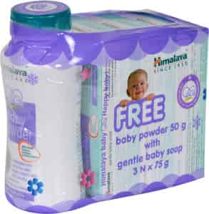 Himalaya Gentle Baby Soap (75*3+baby Powder 50gm Free)