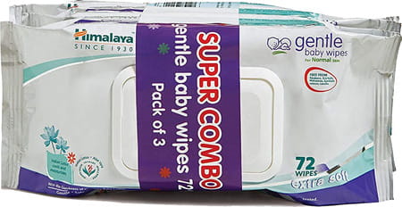 Himalaya Gentle Baby Wipes 72'S Pack Of 3