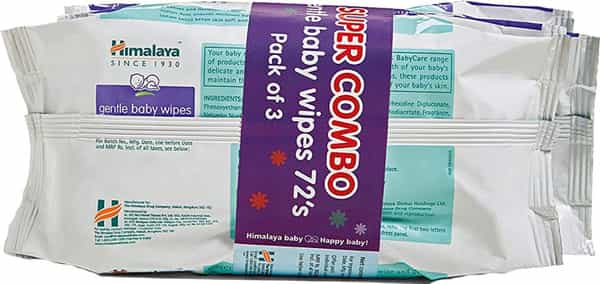 Himalaya Gentle Baby Wipes 72'S Pack Of 3