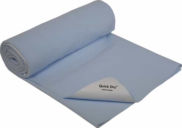 Quick Dry Baby Bed Protector - Plain Blue- Medium - 100 X 70 Cms