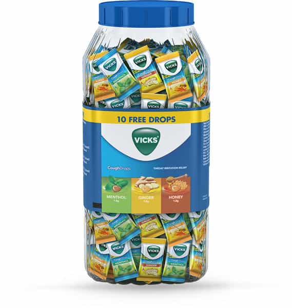 Vicks Cough Drops Jar Of 280+ 10