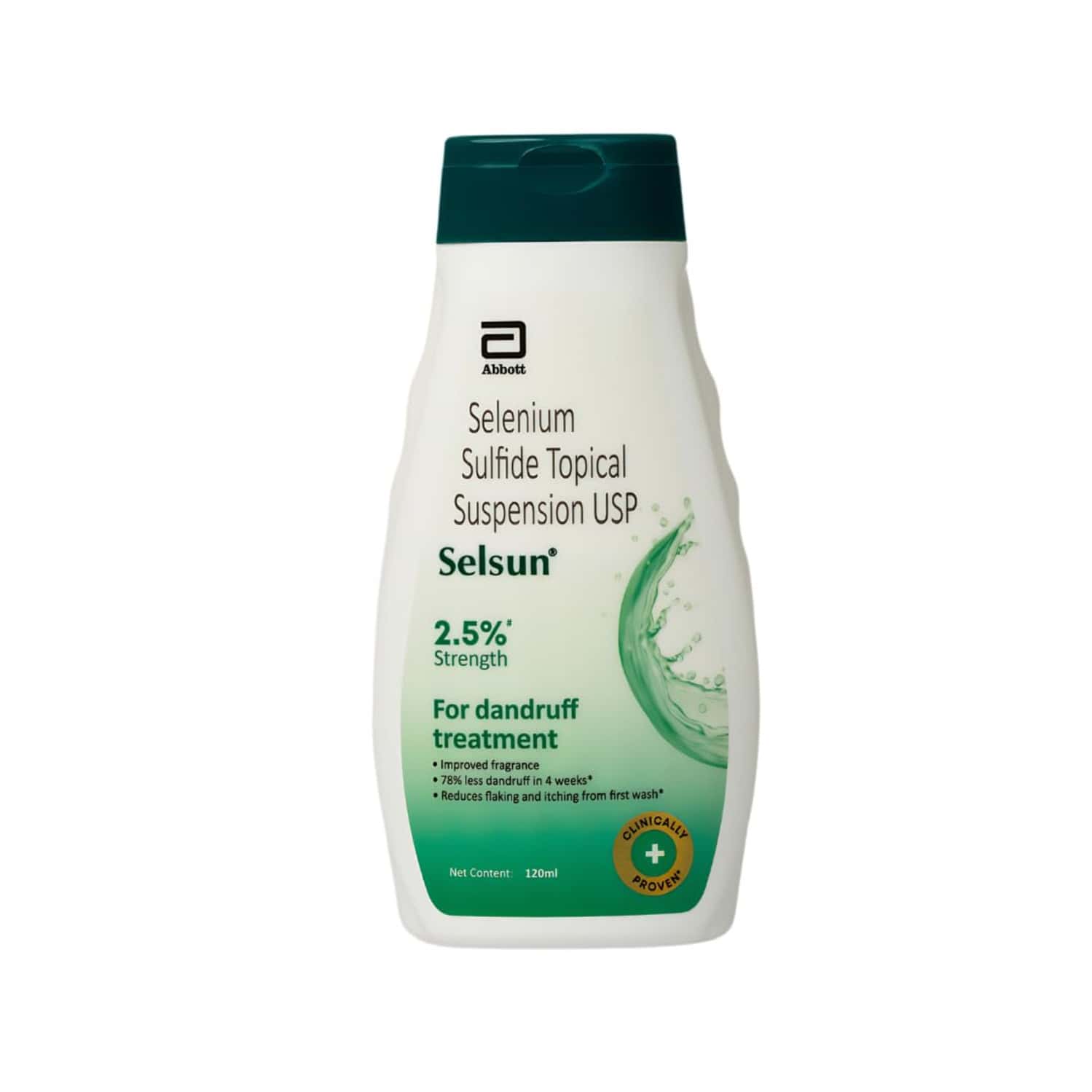 Selsun S Abbott Suspension Anti Dandruff Shampoo | Men & Women | Clears Away Dandruff Flakes - 120ml
