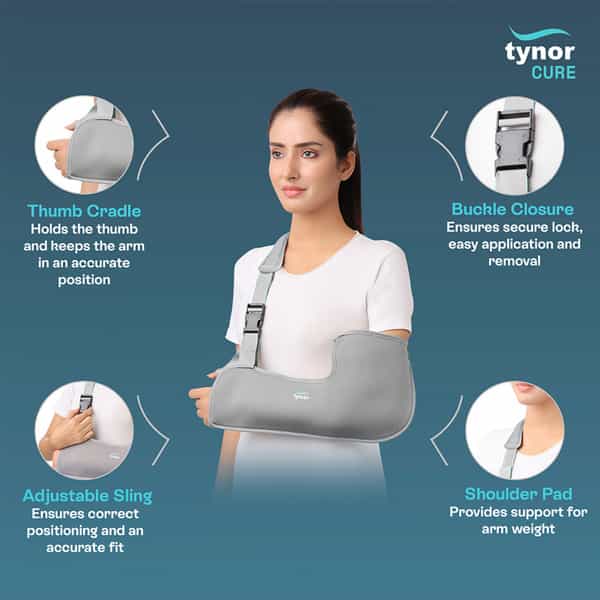 Tynor Pouch Arm Sling Tropical Grey Xxl 1 Unit