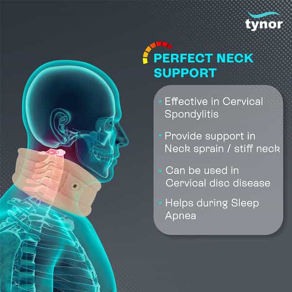Tynor Cervical Collar Soft With Support Beige Medium 1 Unit