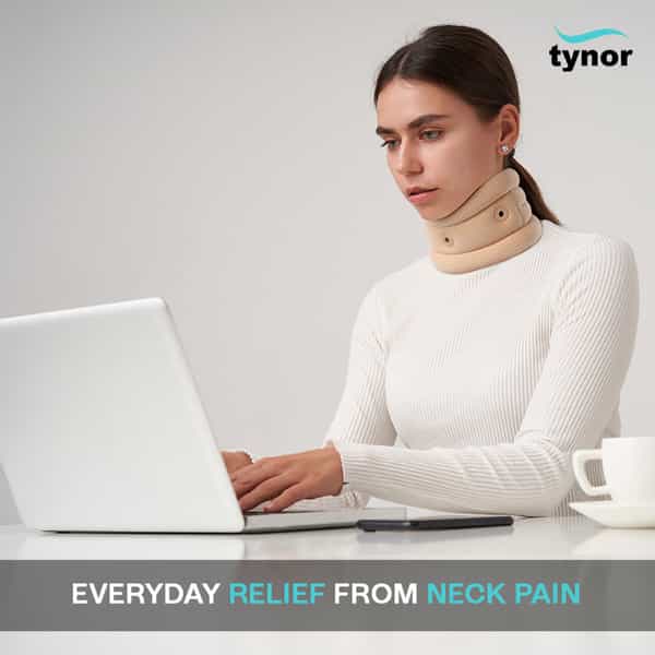 Tynor Cervical Collar Soft With Support Beige Medium 1 Unit