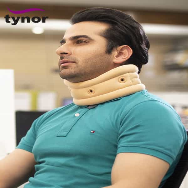 Tynor Cervical Collar Soft With Support Beige Medium 1 Unit