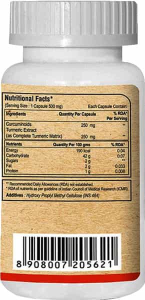 Pure Nutrition Curcumin Plus Anti-Inflammatory Cap With Curcuminoids & Turmeric Extract Bottle Of 30