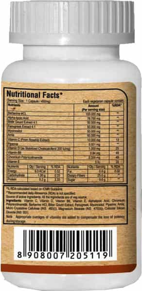 Pure Nutrition Fensugen (Optimised Nutrients For Diabetic Management) - 60 Veg Caps
