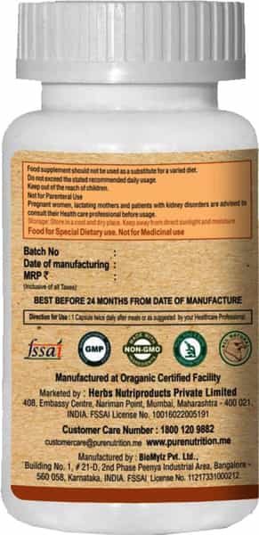 Pure Nutrition Fensugen (Optimised Nutrients For Diabetic Management) - 60 Veg Caps