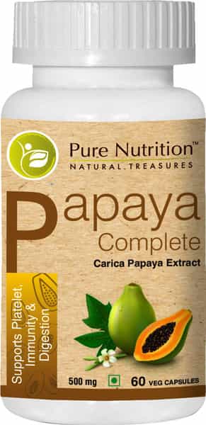 Pure Nutrition Papaya Complete (Supports Platelet Immunity & Digestion) - 60 Caps