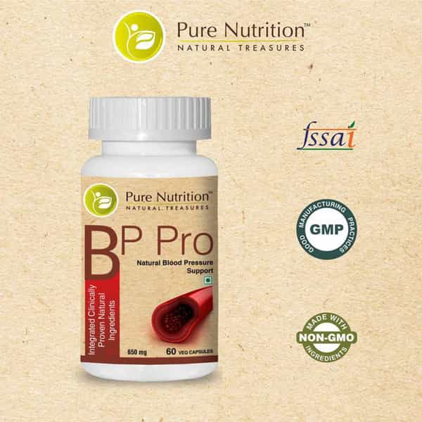 Pure Nutrition Bp Pro Management (Integrated Clinically Proven Natural Ingredients) - 60 Caps