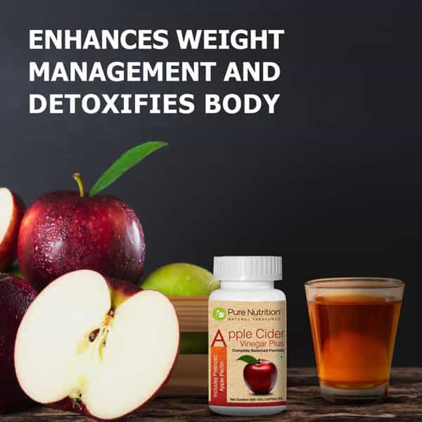 Pure Nutrition Apple Cider Vinegar Plus Weight Management Capsules Bottle Of 90