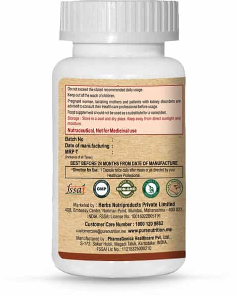 Pure Nutrition Bio Coq-10 (A Bio Enhanced Cellular Energy) - 60 Caps