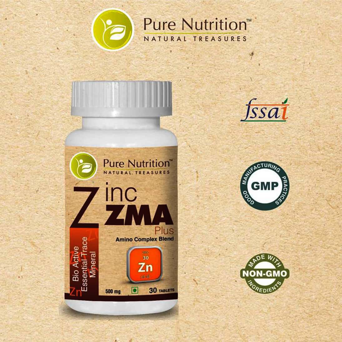 Buy PURE NUTRITION ZINC ZMA PLUS (BIO ACTIVE ESSENTIAL TRACE MINERALS