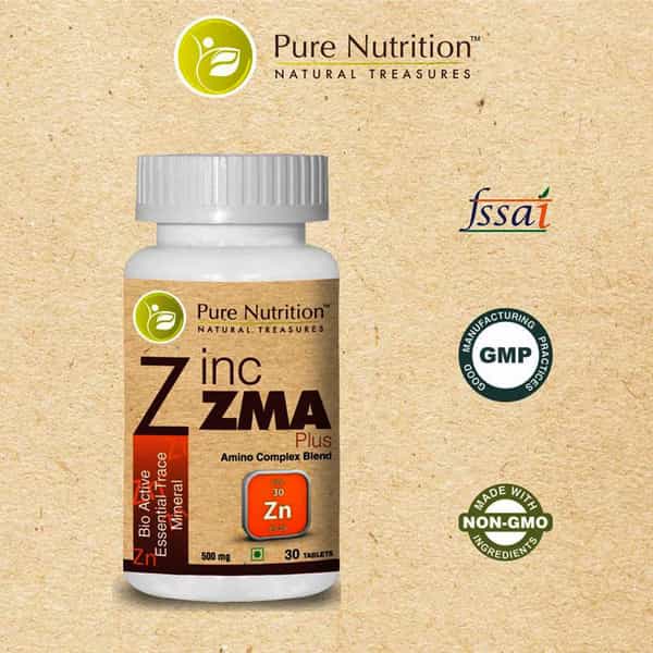 Pure Nutrition Zinc Zma Plus (Bio Active Essential Trace Minerals) - 30 Caps