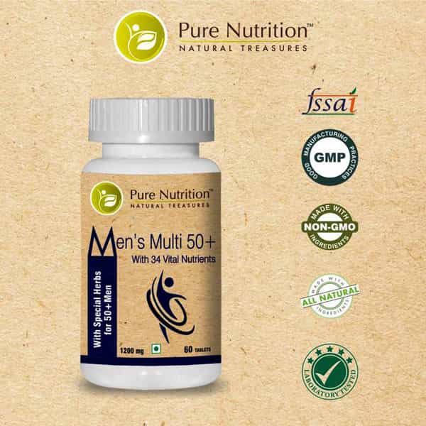 Pure Nutrition Men's Multi 50+ (For Men Approaching Or Past Their 50S) - 60 Tablets