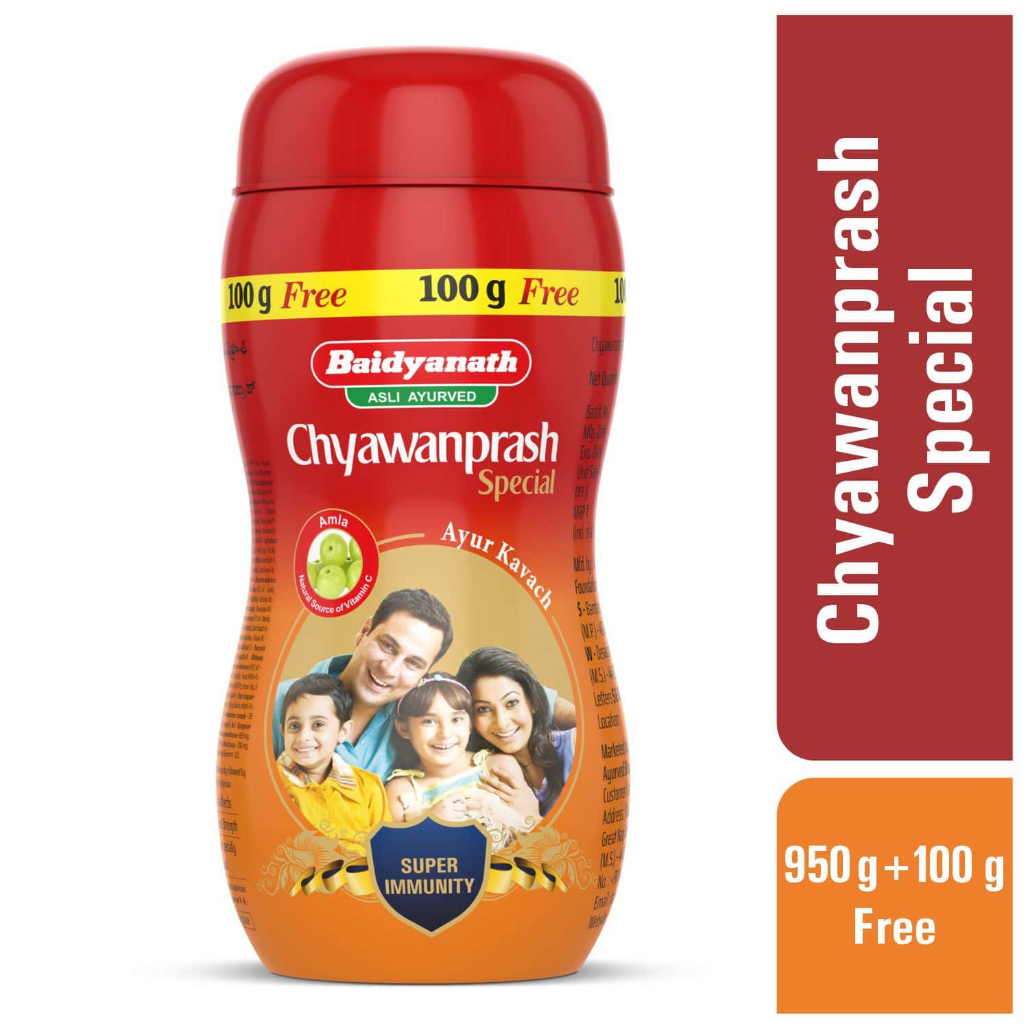 Baidyanath Chyawanprash Special Jar 950g (free 100g) 1050 Gm