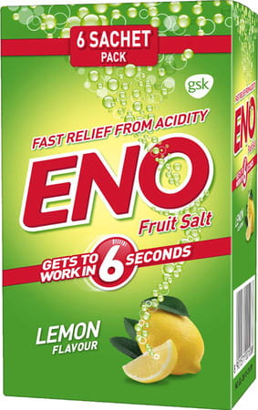 Eno Fruit Salt Lemon Powder 5 Gm (Pack Of 6)