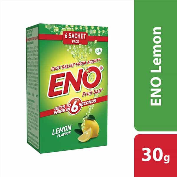 Eno | Fruit Salt | Lemon | Sachet 5 Gm | Pack Of 6