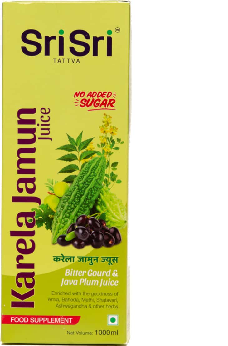 Sri Sri Tattva Karela Jamun Juice | Supports Metabolic Balance | Energy & Overall Wellness | 1 L