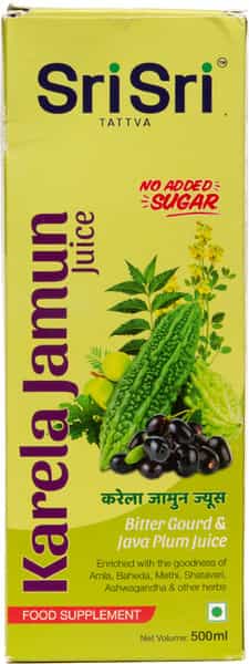 Sri Sri Tattva Karela Jamun Juice | Supports Metabolic Balance | Energy & Overall Wellness | 500Ml