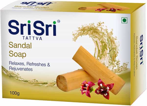 Sri Sri Tattva Sandal Soap - Relaxes | Refreshes & Rejuvenates | 100 Gm