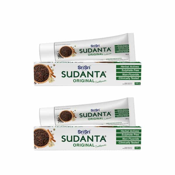 Sri Sri Tattva Sudanta Original Toothpaste | Non - Fluoride | 100% Vegetarian | 200 G