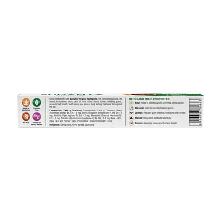 Sri Sri Tattva Sudanta Original Toothpaste | Non - Fluoride | 100% Vegetarian | 200 G